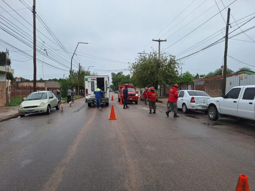 Joven motociclista sufrió una caída en Av. San Nicolás de Bari y rechazó el traslado médico