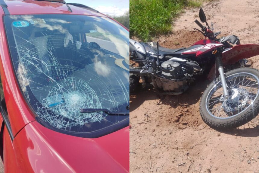 Choque en Ruta 38 a la altura de Punta de Los Llanos: Una motociclista resultó herida Choque en Ruta 38 a la altura de Punta de Los Llanos: Una motociclista resultó herida