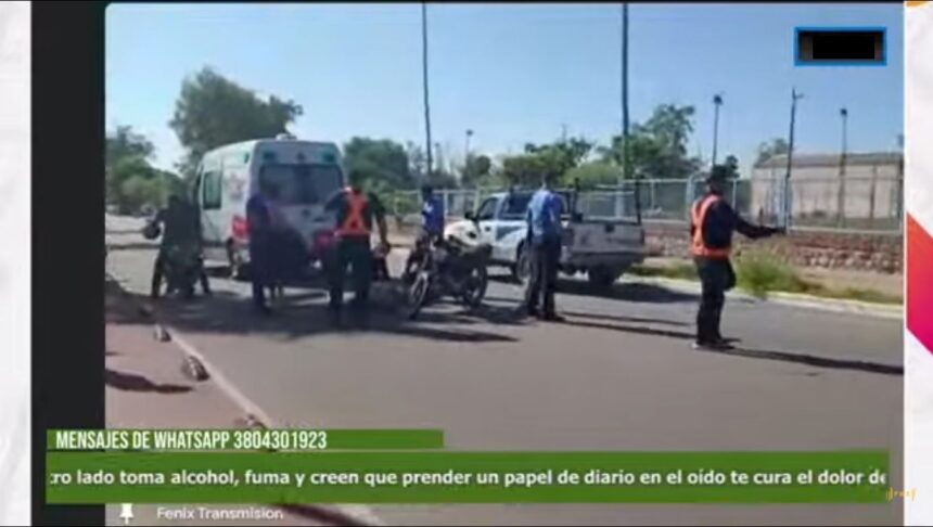 Motociclista impactó contra un perro en Av. Carlos Menem Motociclista impactó contra un perro en Av. Carlos Menem