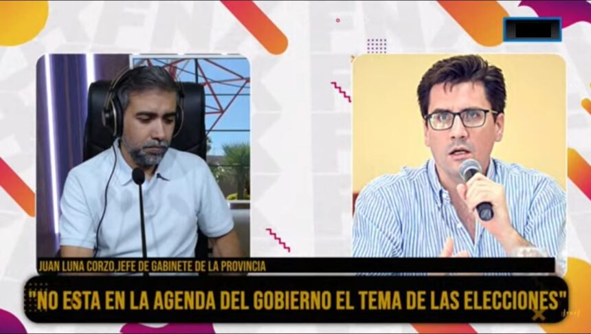 “Hoy, no está en la agenda del gobierno el tema elecciones”, afirmó Juan Luna