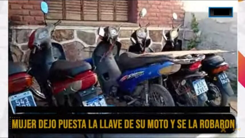 Dejó la llave puesta y le robaron su motocicleta Dejó la llave puesta y le robaron su motocicleta