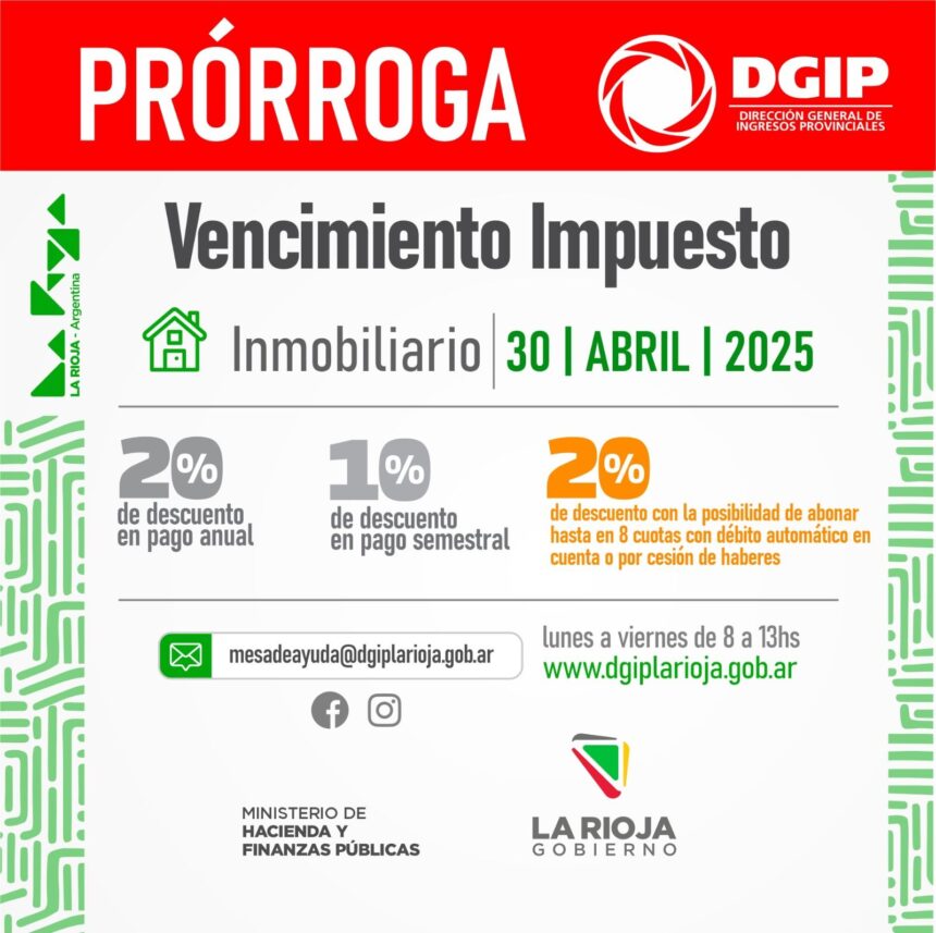 Prorrogan el vencimiento del Impuesto Inmobiliario Prorrogan el vencimiento del Impuesto Inmobiliario