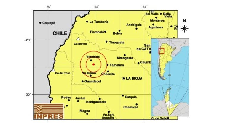 Fuerte temblor en el Valle del Bermejo