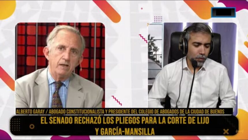 Alberto Garay en Fénix: “García Mansilla deberá decidir si se queda o no en la Corte”