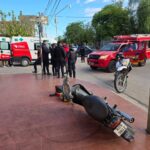 Una joven resultó herida tras choque entre motocicletas en calle Olta y Portezuelo