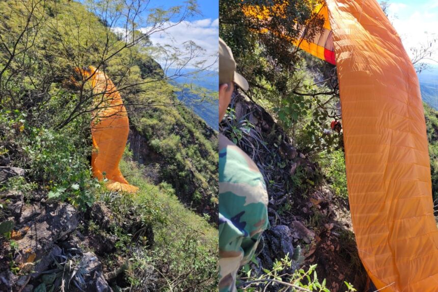Un parapentista fue rescatado con éxito en el Cerro El Morro Un parapentista fue rescatado con éxito en el Cerro El Morro